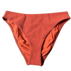 Jets Australia High Leg Bikini Bottom Isla Rib Russet Size 10 M NWT